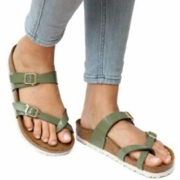 birkenstock mayari olive green